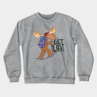 Hiking Moose Crewneck Sweatshirt